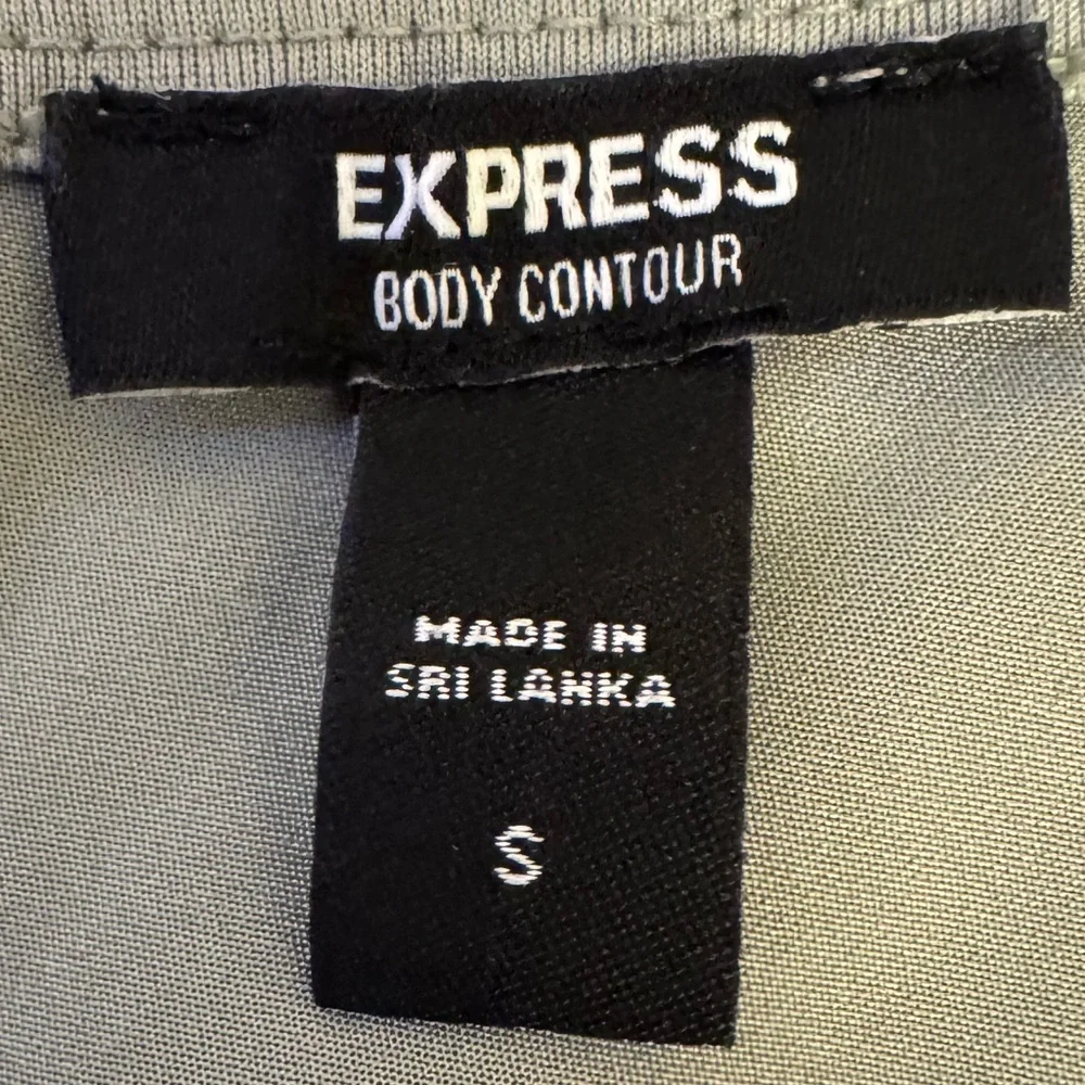 Express Body Contour Light Green One Shoulder Cropped Tank size Small - Picture 4 of 5